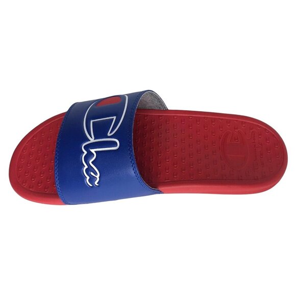 Champion Men's Slide Sandals Size 9-11 Royal Blue-Red Lightweight & Comfortable - Picture 8 of 12
